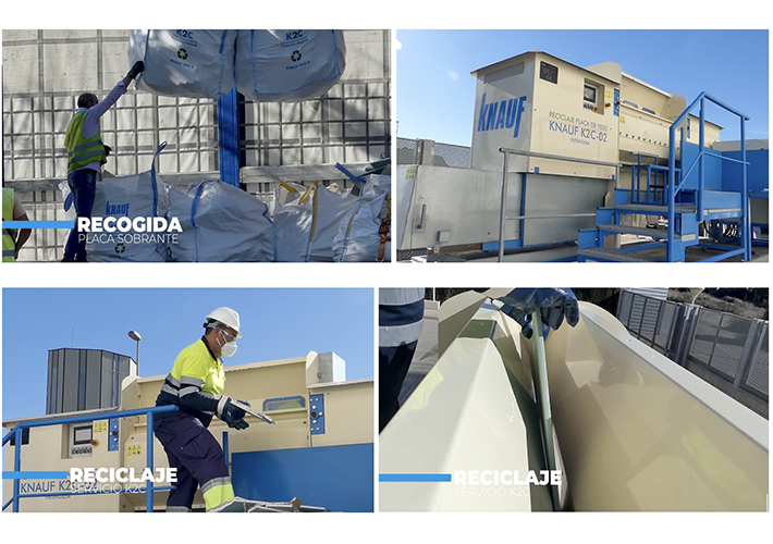 foto noticia KNAUF pone en marcha su servicio de reciclaje de placa de yeso en obra.